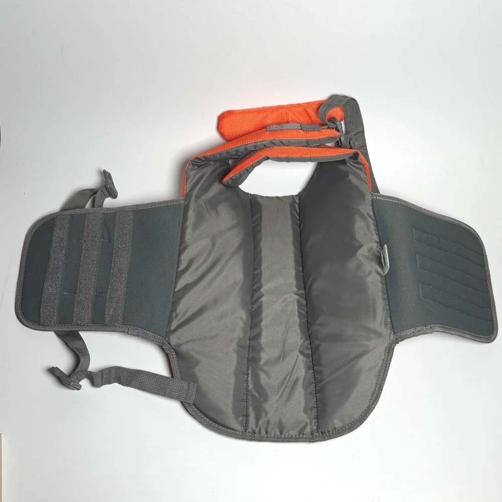 Frisco Dog Life Jacket Orange Gray Medium 30-55 lbs SKU‎ 140918 M Flotation Vest